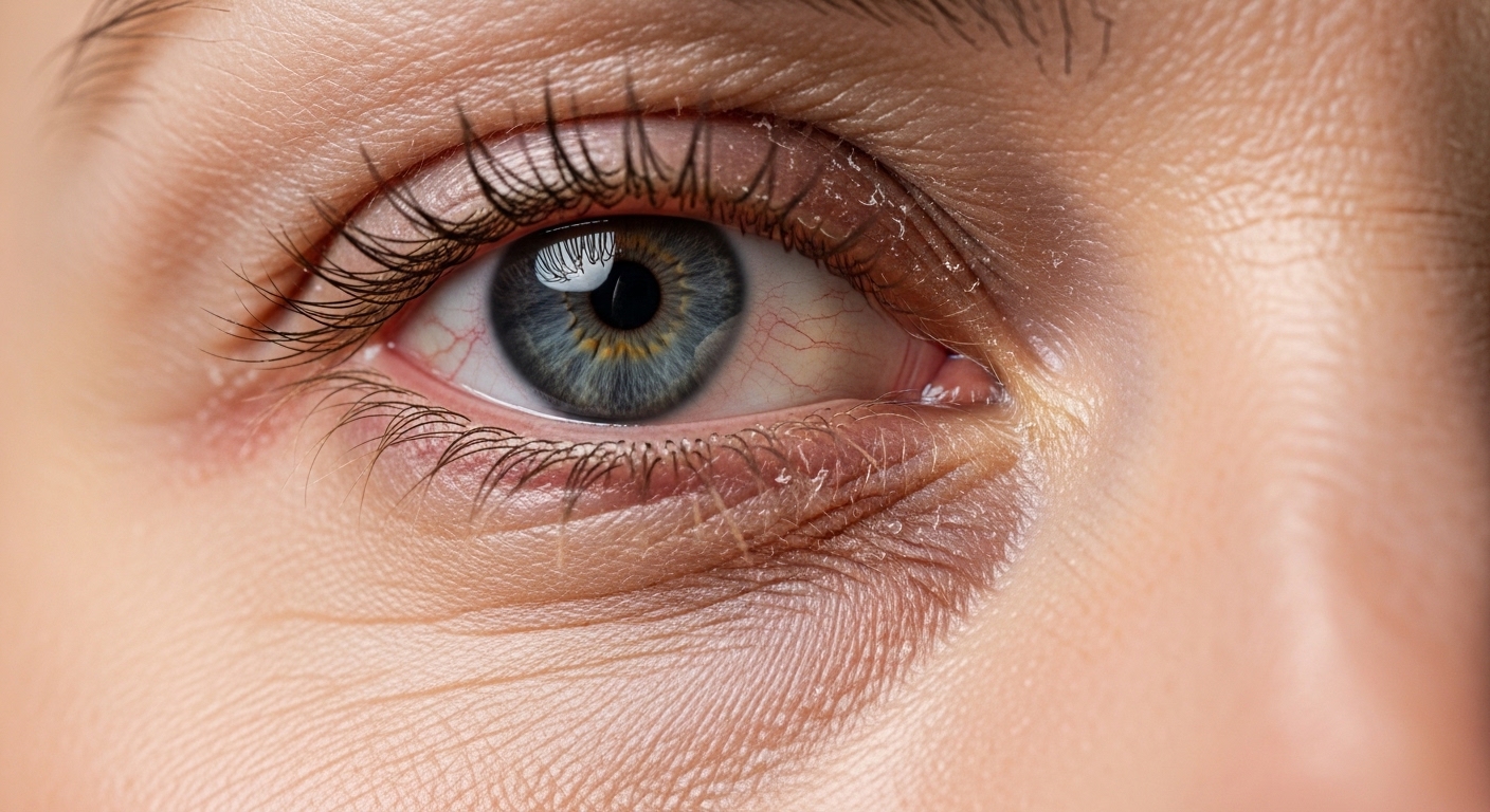 안구건조증이 있는 환자의 모습