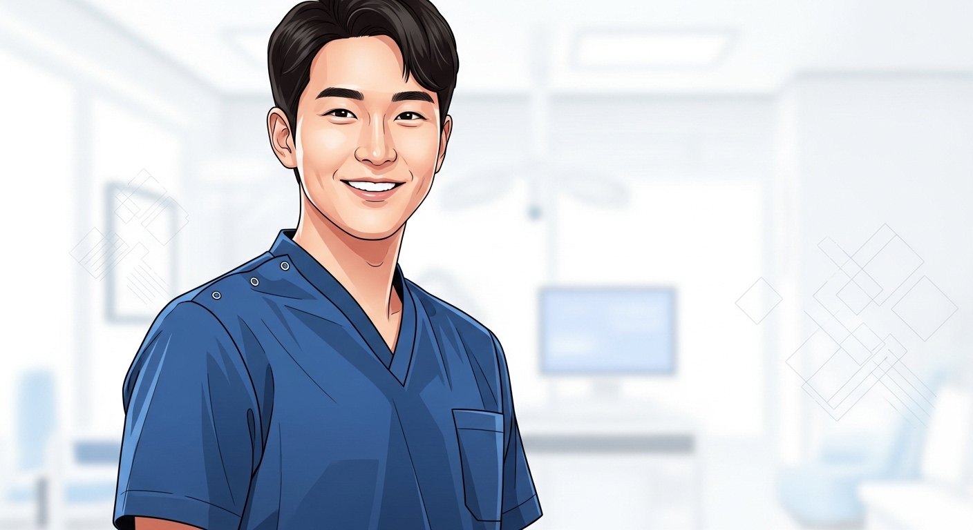 BGN밝은눈안과 잠실점 상담실에서 검안사 박지영이 시력교정술 상담을 진행하는 모습