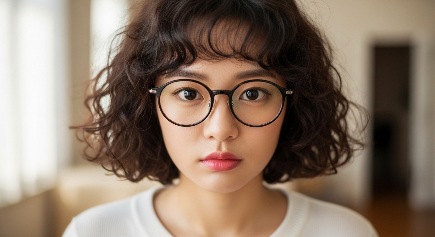 라식, 라섹, 스마일라식 수술 전 각막 상태를 정밀하게 체크하기 위해 검사를 받는 20대 대학생 고객