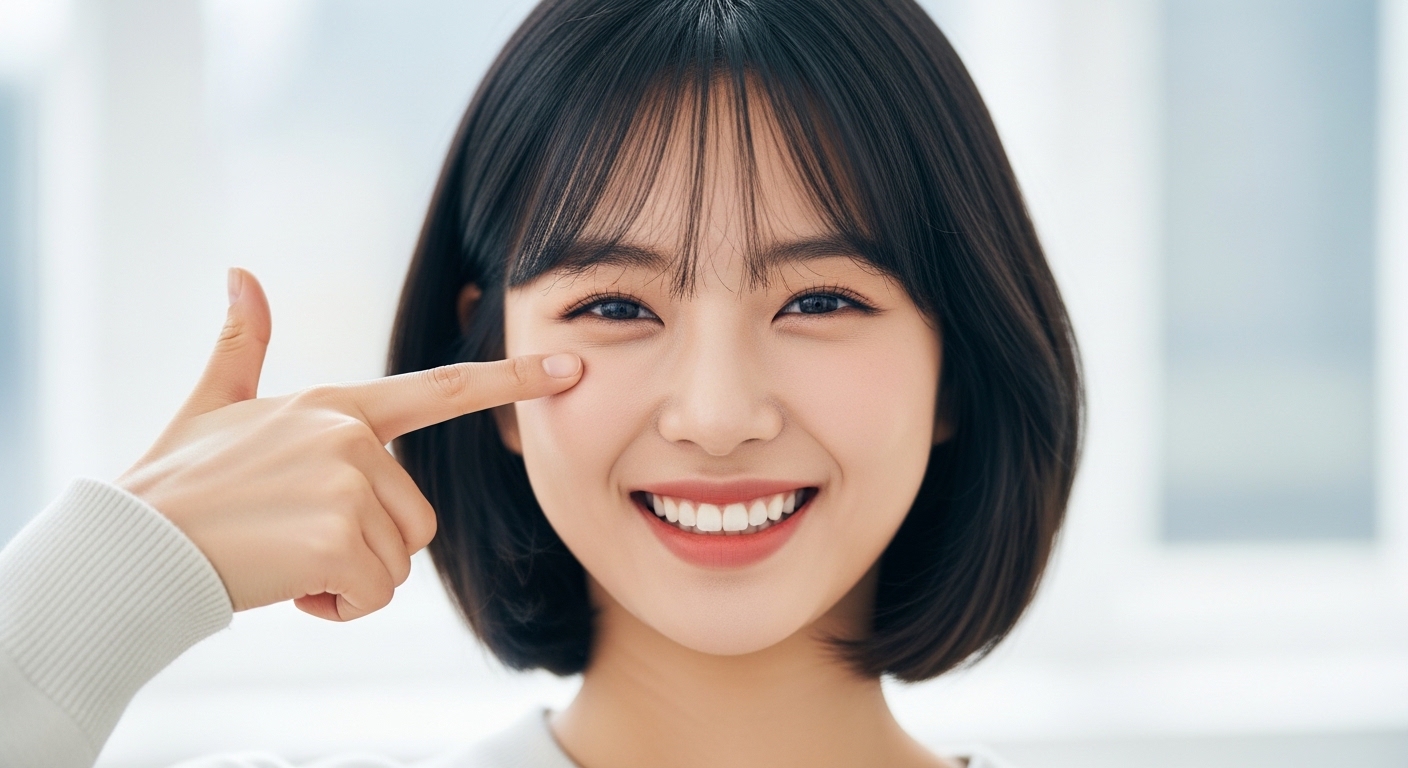 청결한 손으로 안약을 사용하는 모습