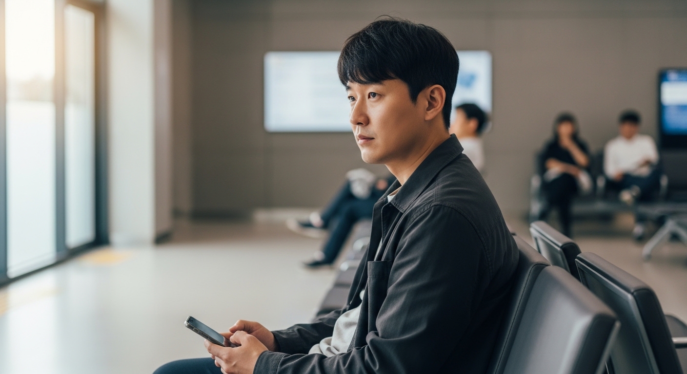 스마일라식 검사 및 상담을 대기하고 있는 고객의 모습