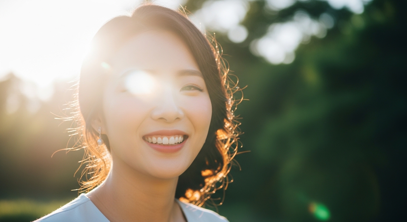 수술 전후 2주 금주 및 주의사항을 잘 지켜 성공적으로 시력교정을 마치고 밝게 웃는 BGN밝은눈안과 고객