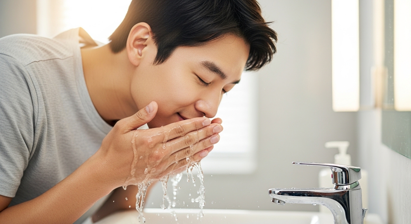 침 세안 시 눈을 비비지 않고 인공눈물로 건조함을 해결하는 올바른 가이드