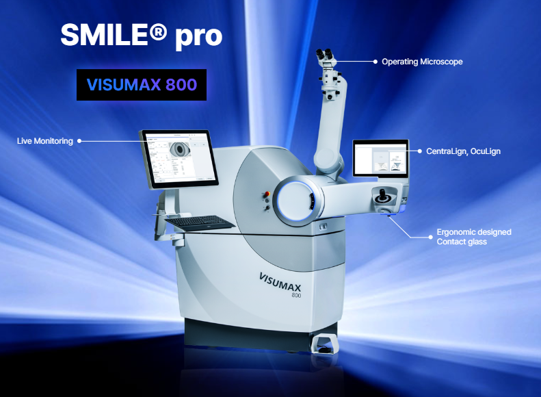 ZEISS VisuMax 800 장비를 이용해 기존보다 2배 빠른 레이저 속도로 정교하게 수술하는 과정