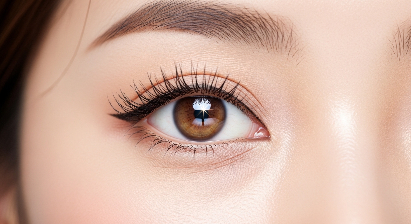 렌즈를 착용한 채 수면 시 발생하는 각막 저산소증 위험을 경고하는 안내 이미지