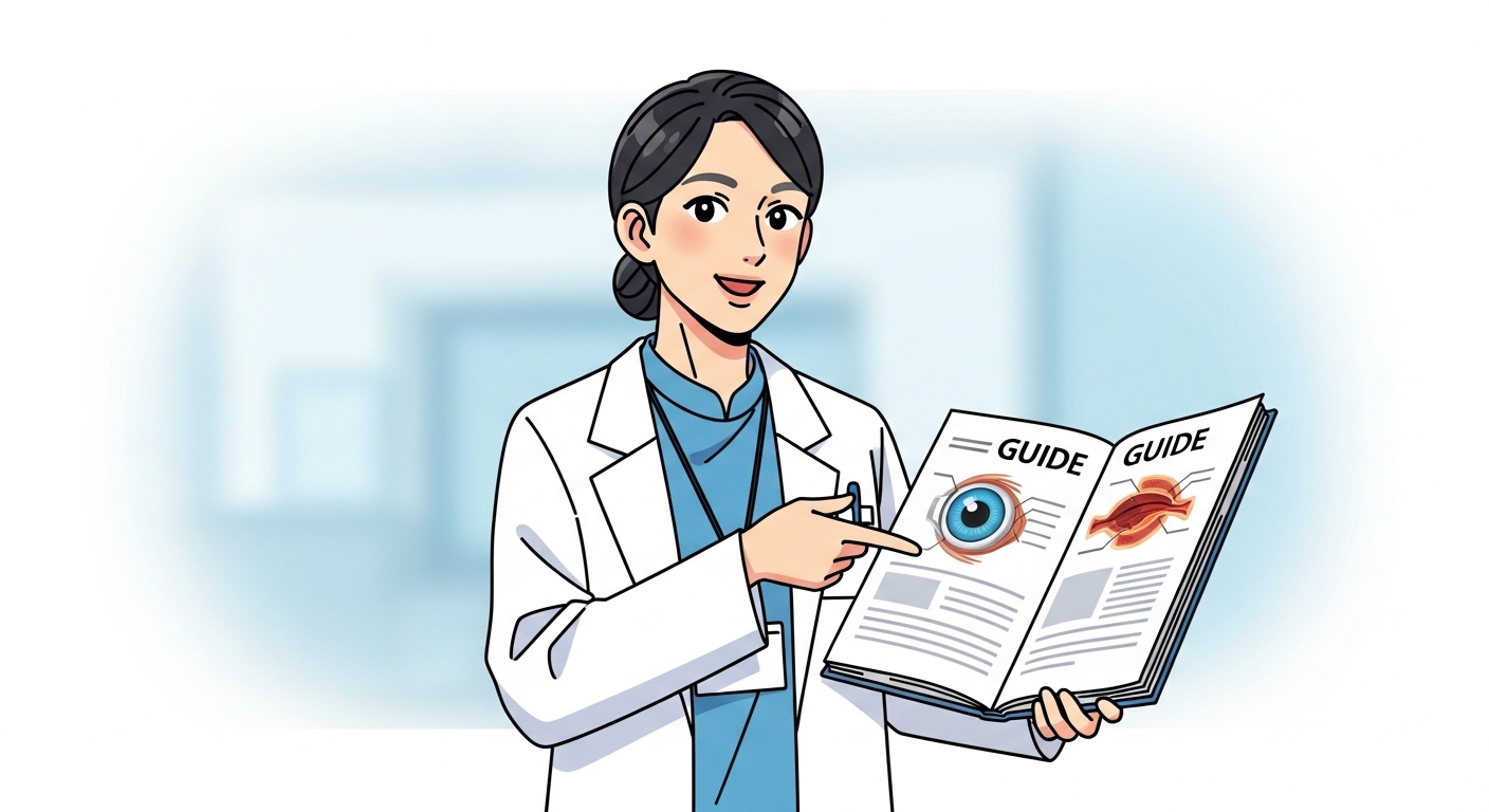 BGN밝은눈안과 잠실점 검안사 장호욱이 시력 저하로 고민하는 환자들을 위해 라섹 재수술 가이드를 소개하는 모습