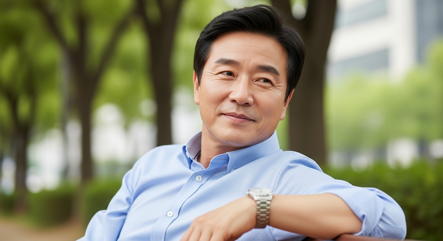 노안수술 후 시력 유지를 하고 있는 고객 이미지