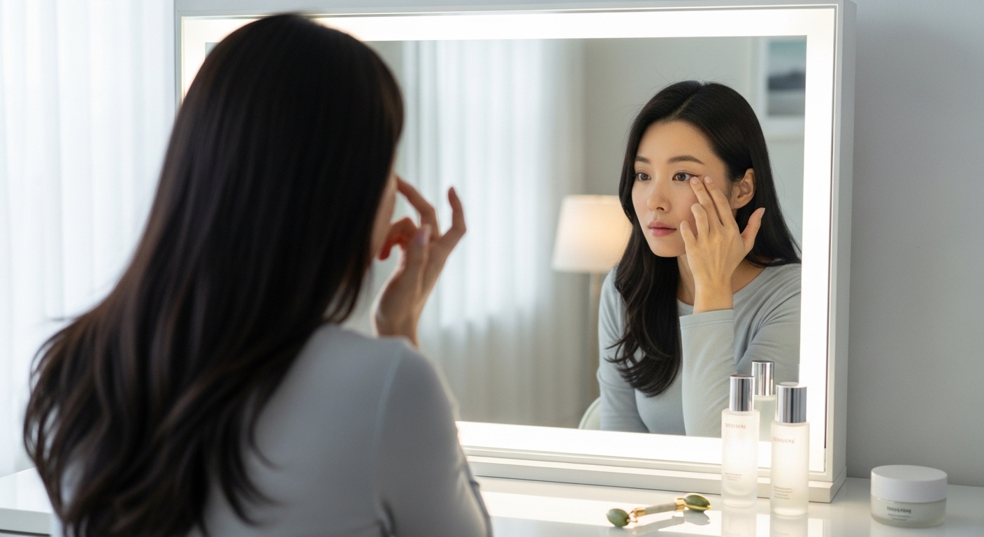 라식 수술 후 화장 시기를 고민하는 환자