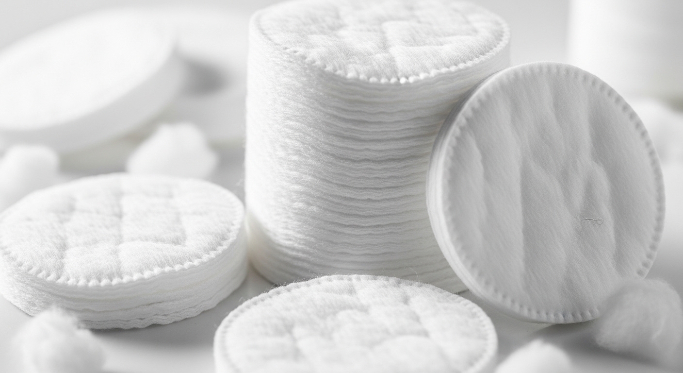 화장솜을 사용하여 부드럽게 눈가를 닦아내는 올바른 세안 방법